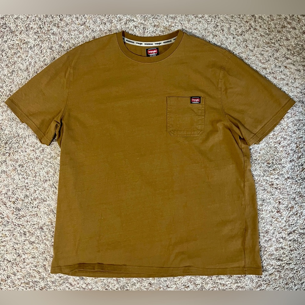 Wrangler Men's Tan Short Sleeve Tee